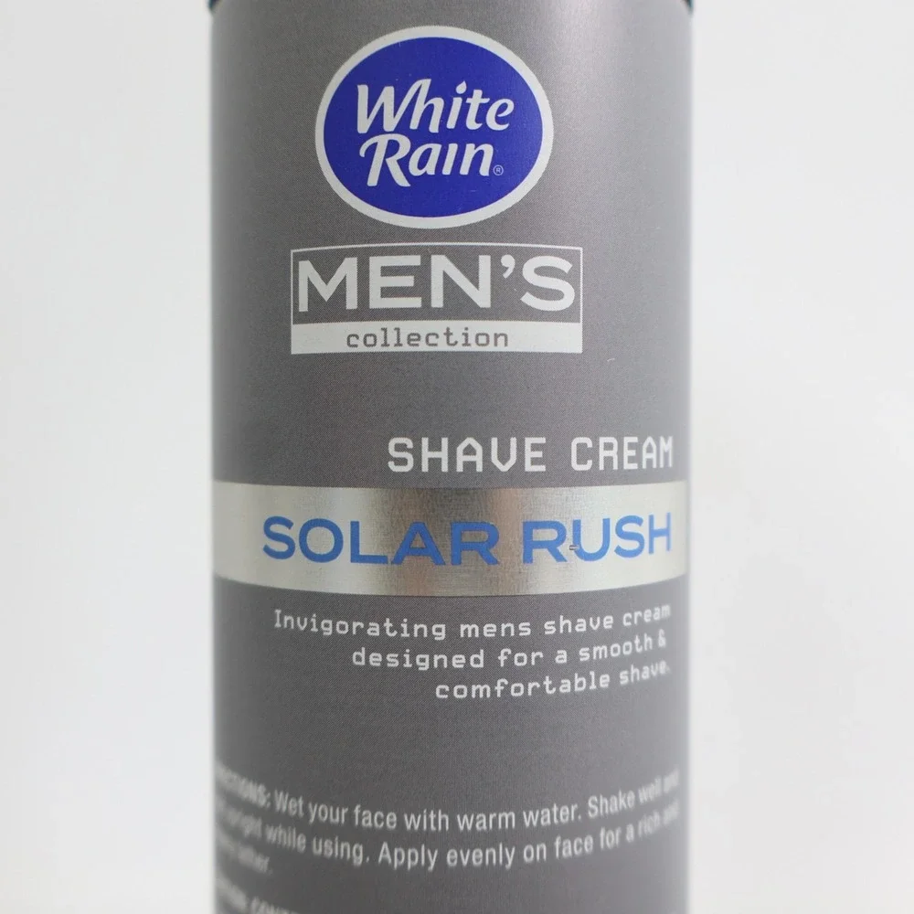 3 PACK White Rain Men's Collection Shave Cream Solar Rush 7 oz Each